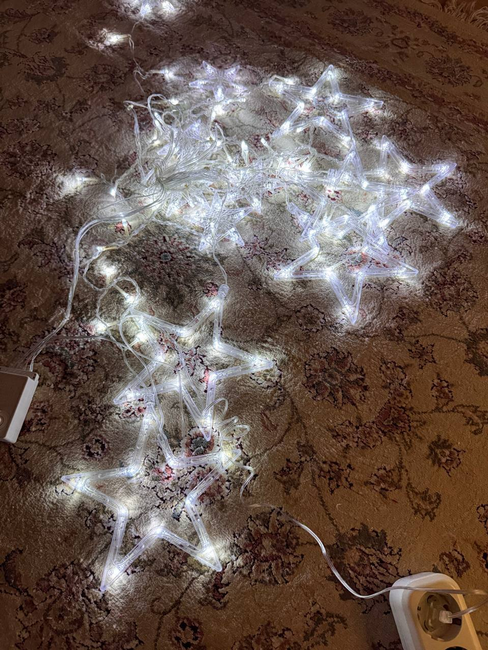 Гирлянда новогодняя "Шторы/звезды" светодиодная 220в ip20