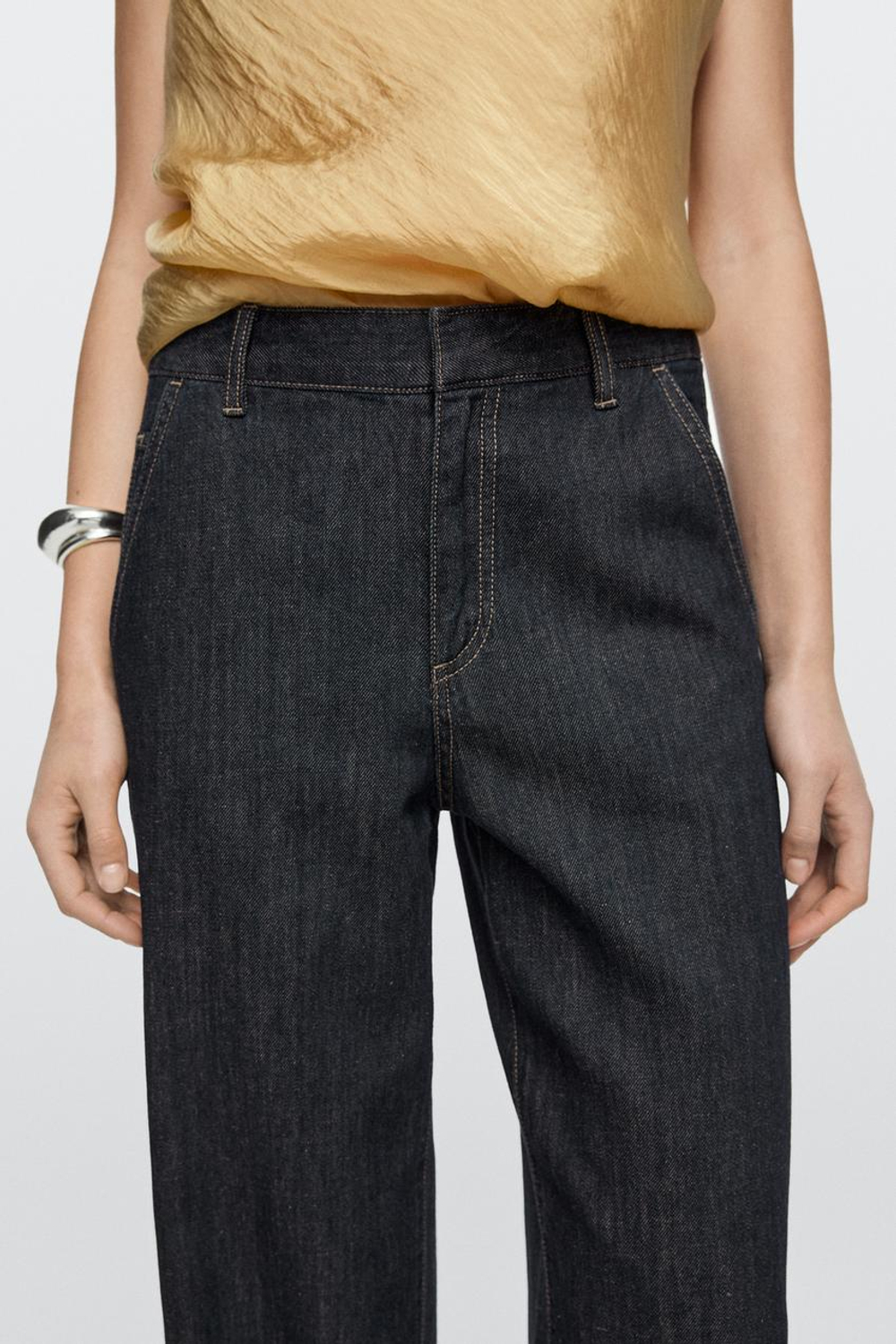 Massimo Dutti Свободные джинсы прямого кроя, темно-синий