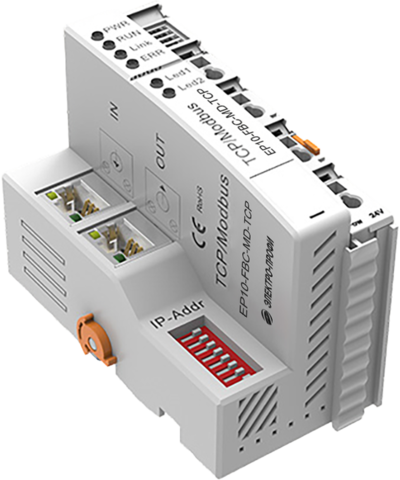 Модуль связи, шины MODBUS/TCP, 2 порта RJ45, расширяемый на 32 мод., 15010002 EP10