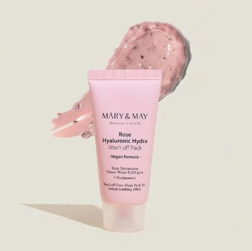 Mary&May Маска глиняная с экстрактом розы и гиалуроновой кислотой - Rose Hyaluronic 30g