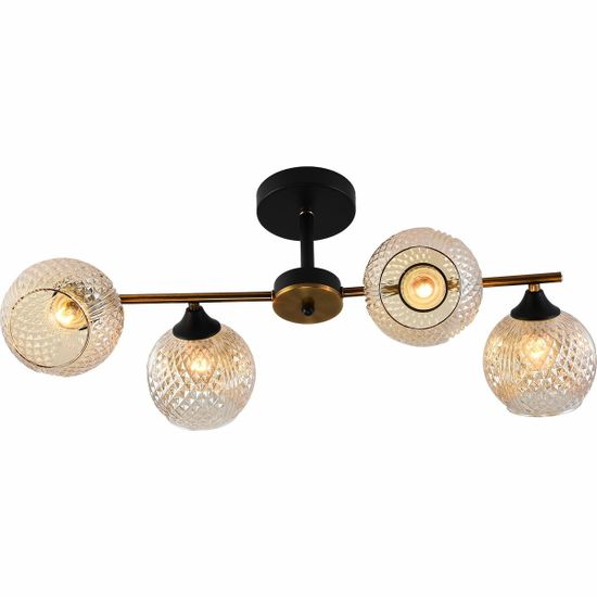Люстра потолочная Reluce E27 11341-0.3-04 GOLD BRONZE+BK