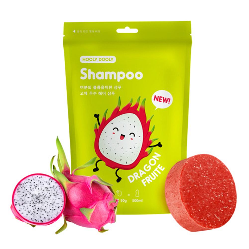 Шампунь твердый для объема волос драконий фрукт HOOLY DOOLY Dragon Fruite Shampoo 50 гр