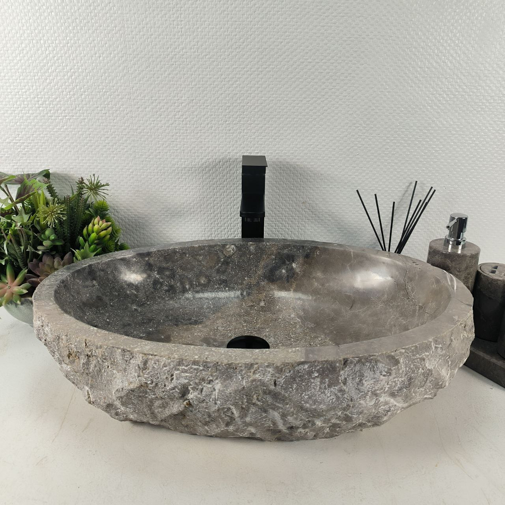 Раковина из мрамора Erozy Grey EM-64670 61*42*16 0189