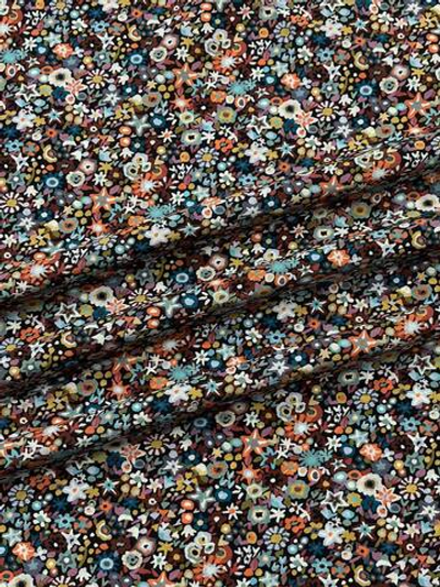 Шелк Liberty с разноцветным абстрактным цветочным принтом Dazzle