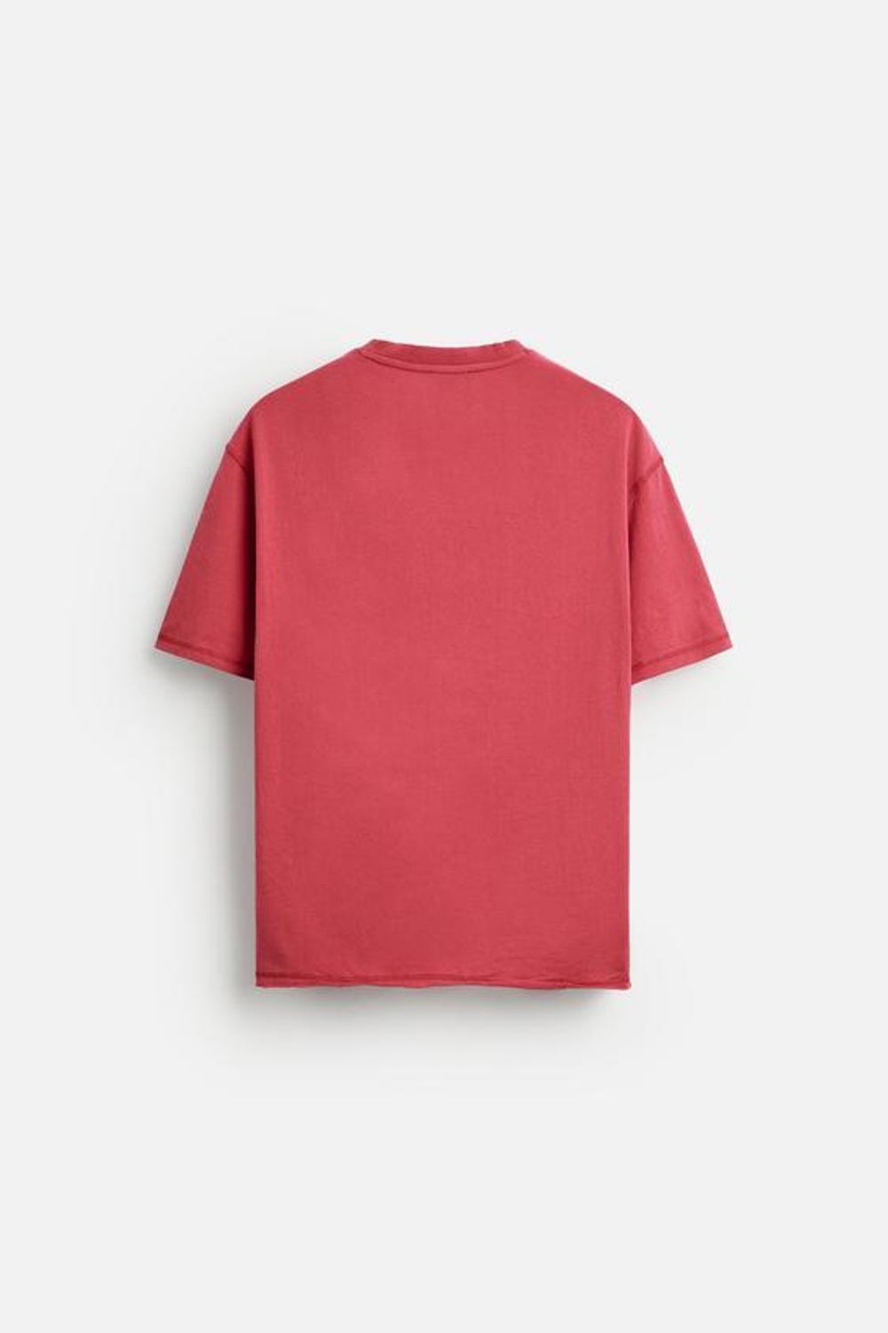 ZARA ФУТБОЛКА С НАДПИСЬЮ, МАЛИНОВЫЙ