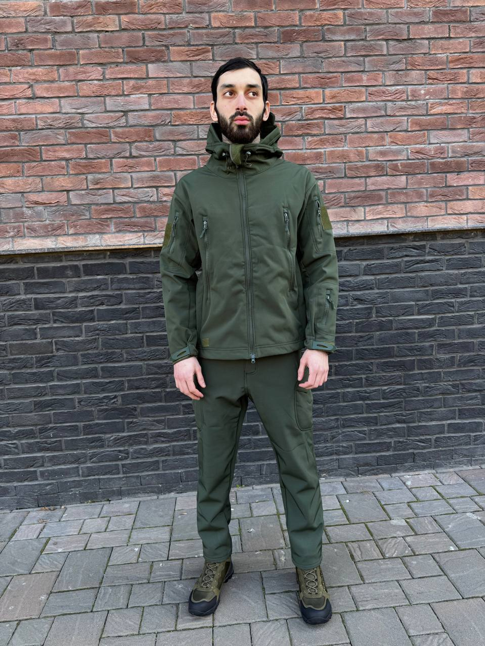 Тактический демисезонный костюм / softshell / олива
