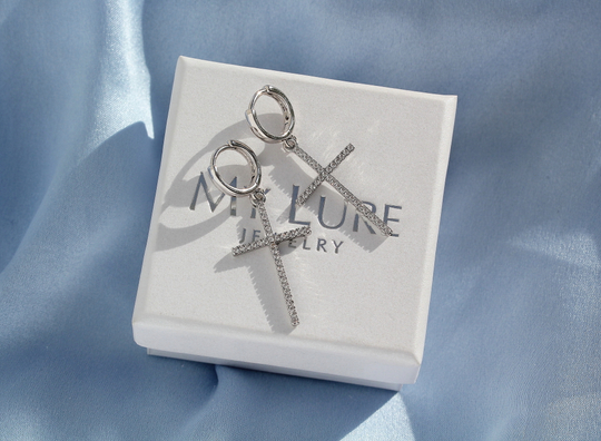 Серьги крестики Истина