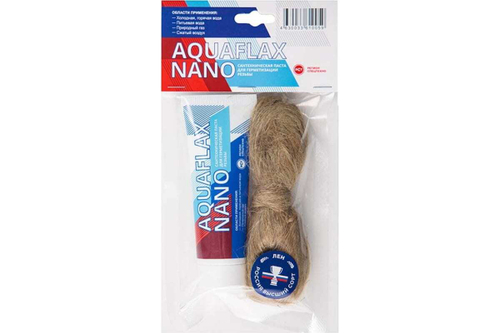 Уплотнительная паста Aquaflax Nano 80г тюбик + 20г лён 61005