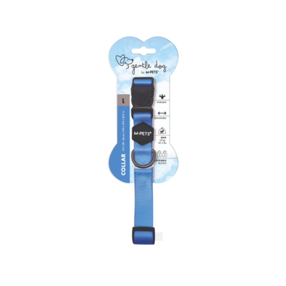 MPETS Gentle dog Ошейник для собак L, 38-66 см синий 10850999