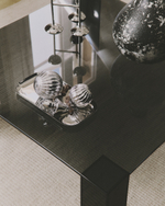 Журнальный столик Adularia из стекла темно-серого цвета 85 x 85