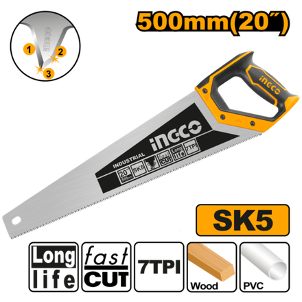 Ножовка по дереву INGCO HHAS28500 INDUSTRIAL 500 мм