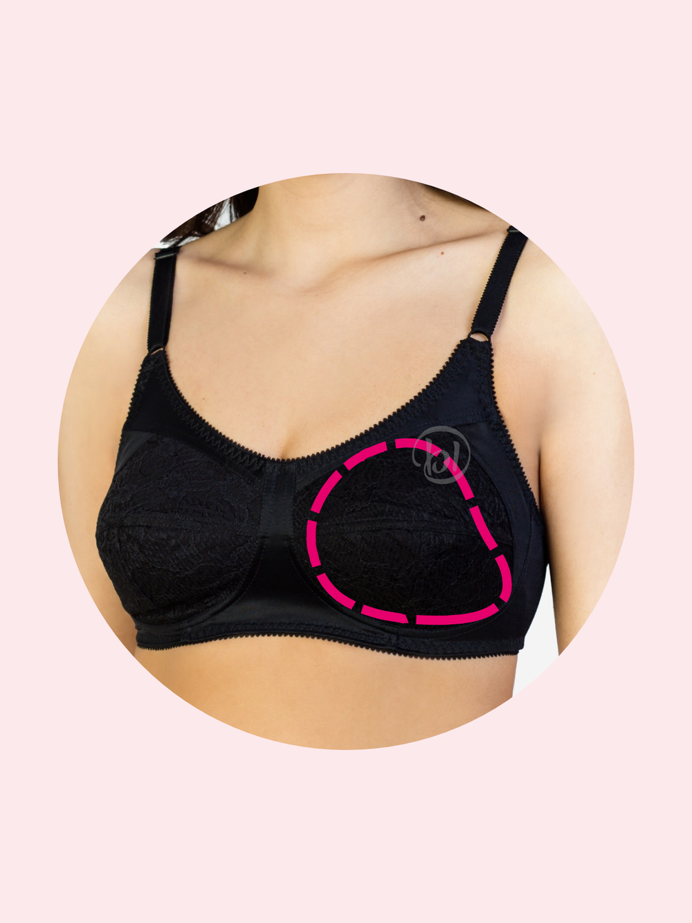Бюстгальтер для фиксации экзопротеза молочной железы Valeria ЛФ черный 80