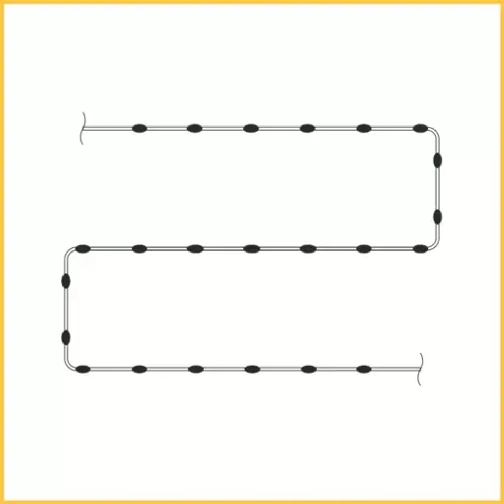 Светодиодная гирлянда Краса 200 м., 2000 LED, 24V, жёлтый, статика, прозрачный провод, Teamprof (TPF-CR200-24V-T/Y)