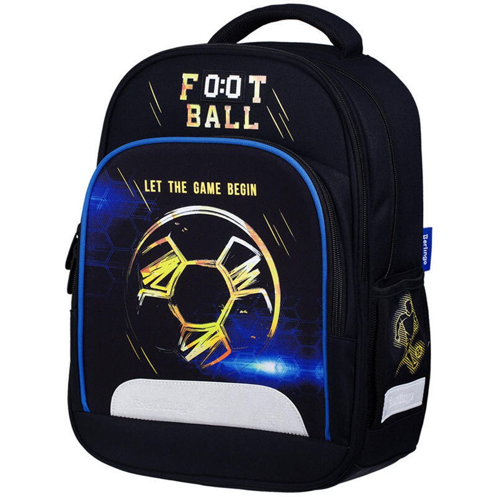 Ранец Berlingo Flash Football game 37*28*16см, с анатомической спинкой