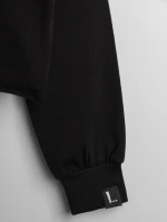 Лонгслив для девочки укороченный, черный