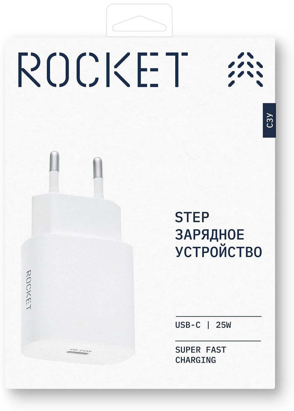Зарядное устройство Rocket Step 25W USB Type-C белый