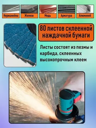 Круг лепестковый торцевой 75 / 76х10 мм для мини УШМ