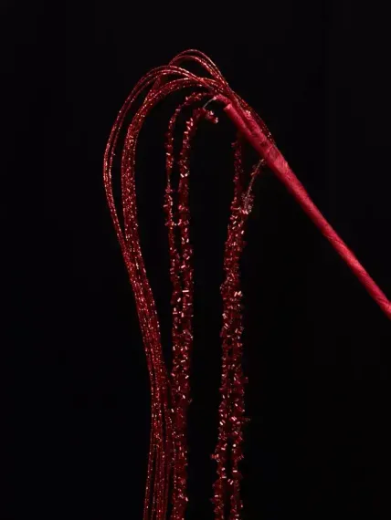 Ветвь из бисера Хвост Андромеды, красная, 64 см., Christmas DeLuxe (86731)