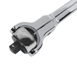 KING TONY (3752-09G) Трещотка 3/8", 235 мм, 72 зубца, дисковый механизм, поворотная голова с кнопкой