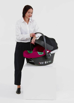 Коляска Cybex Talos S Lux TPE complete Aton B2 Dynamic Red 3 в 1 Seashell Beige с дождевиками