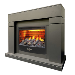 Электрокамин RealFlame Lindelse 25,5/26 GR серый c очагом 3D Firestar 25,5