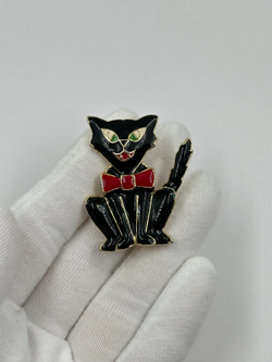 Брошь Чёрный кот