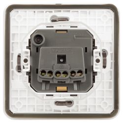 Розетка ЭРА Эксперт 11-2521-01 с заземлением с крышкой 2P+E IP55 16A-250В СУ белый