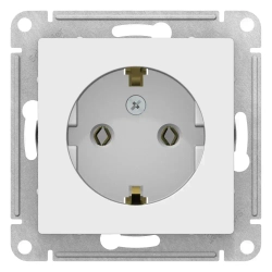 Розетка ATLASDESIGN с заземлением, 16А, механизм, белый