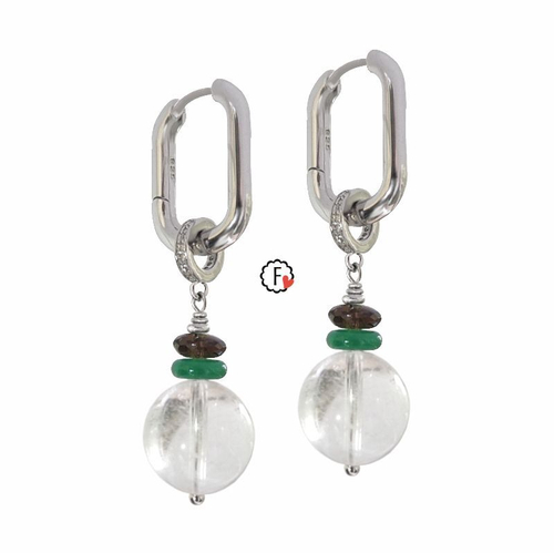 Серьги с горным хрусталём