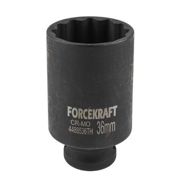 Головка ударная глубокая тонкостенная 36мм (12гр.),1/2'' FORCEKRAFT FK-4488536TH