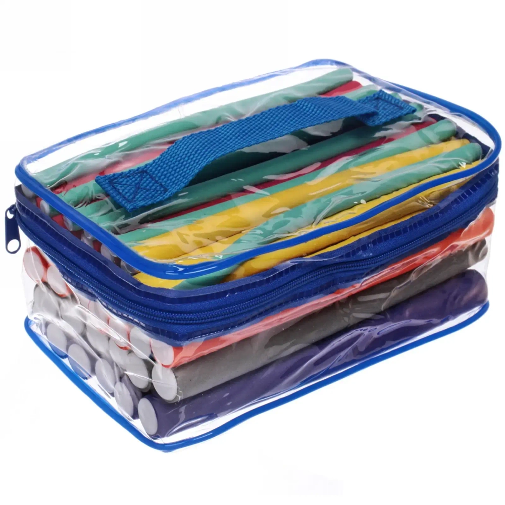 Бигуди в косметичке бумеранги «Magic Curl» 42шт, цвет микс, длина-18см (четыре разных диаметра)