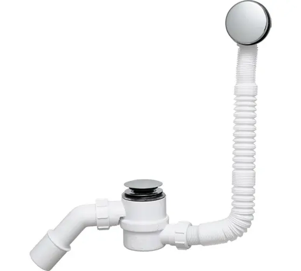 Слив-перелив McALPIN с раздв. перел. L330-700х34мм,70мм слив. CLICK-CLACK d 40/50 хром MRB11