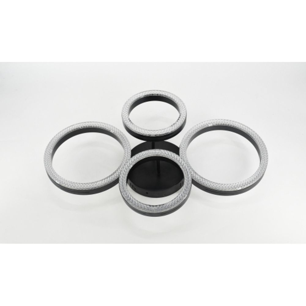 Светильник потолочный светодиодный Rivoli Flora 6191-201 LED 75Вт 3000-6000К чёрный с пультом | Rivoli