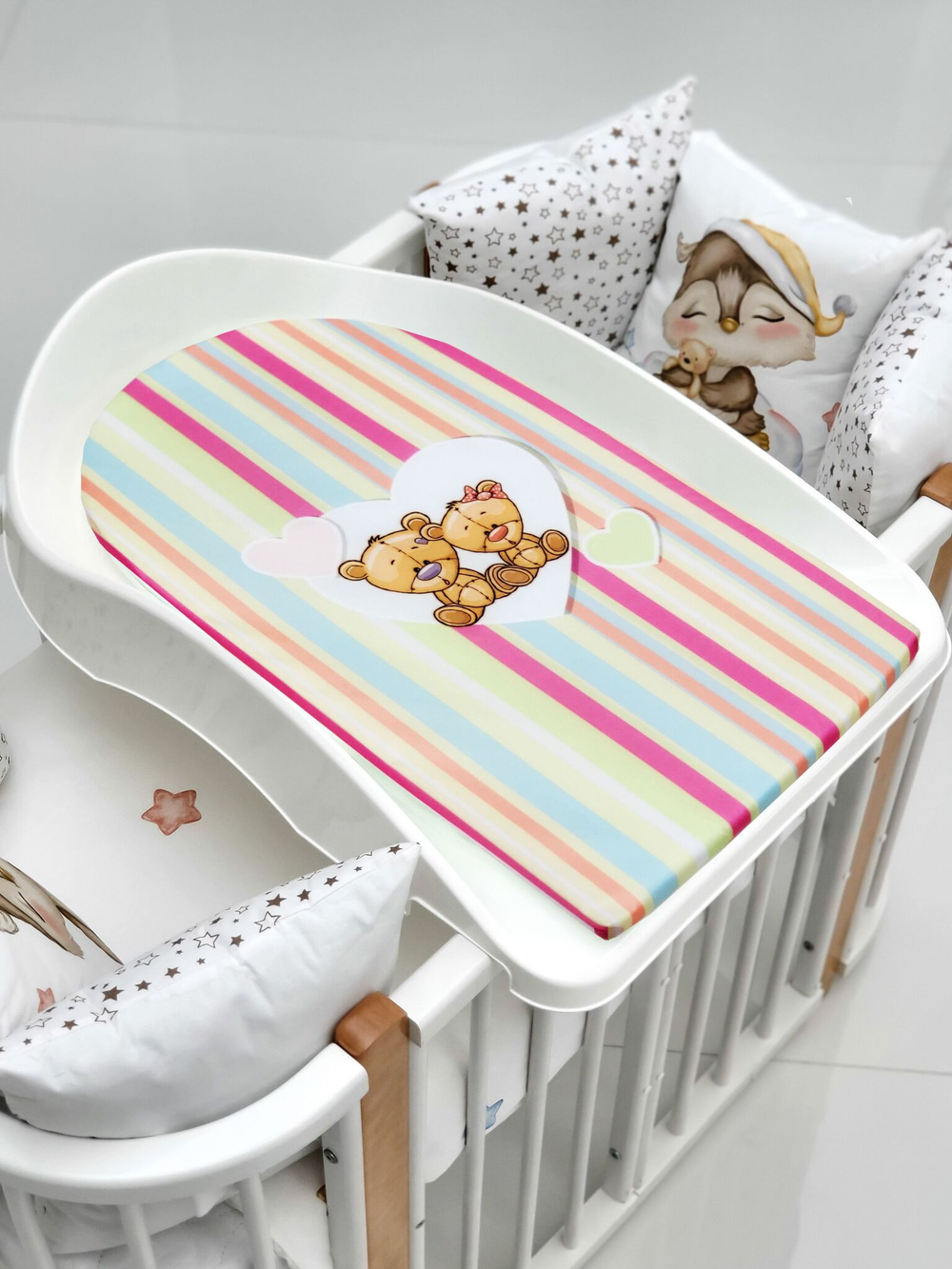 Доска для пеленания BUBO BABY "PRESTIGE" 80х53 см на пластиковой основе