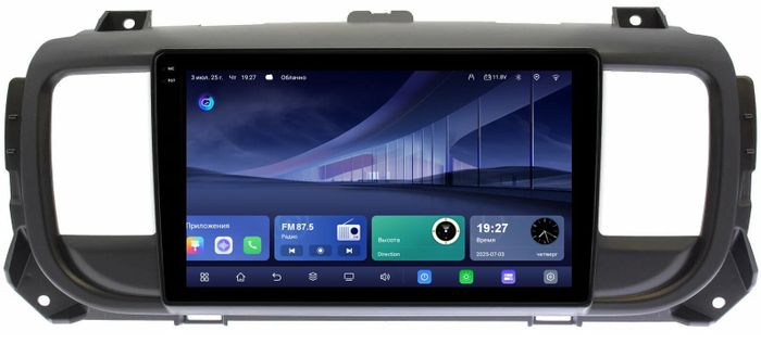 Магнитола для Peugeot Traveller/Expert, Citroen SpaceTourer/Jumpy, Opel Zafira Life/Vivaro - Kuberg QLed+2K, Android 14, TS105, Быстрейшая, CarPlay, SIM-слот