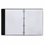 Тетрадь на кольцах БОЛЬШАЯ А4 (240х310 мм), 120 л., под кожу, BRAUBERG VISTA, Black, 404512