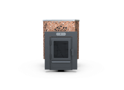 Банная печь Душа- 15 Сетка Леопард стекло 8мм