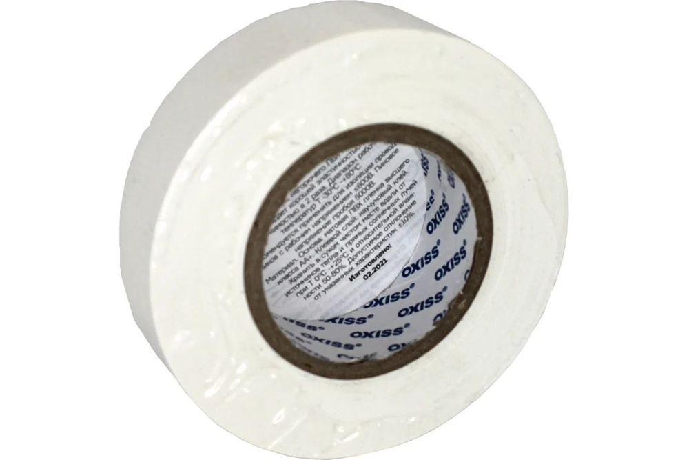 Изолента ПВХ 19ммх20м бел Oxiss