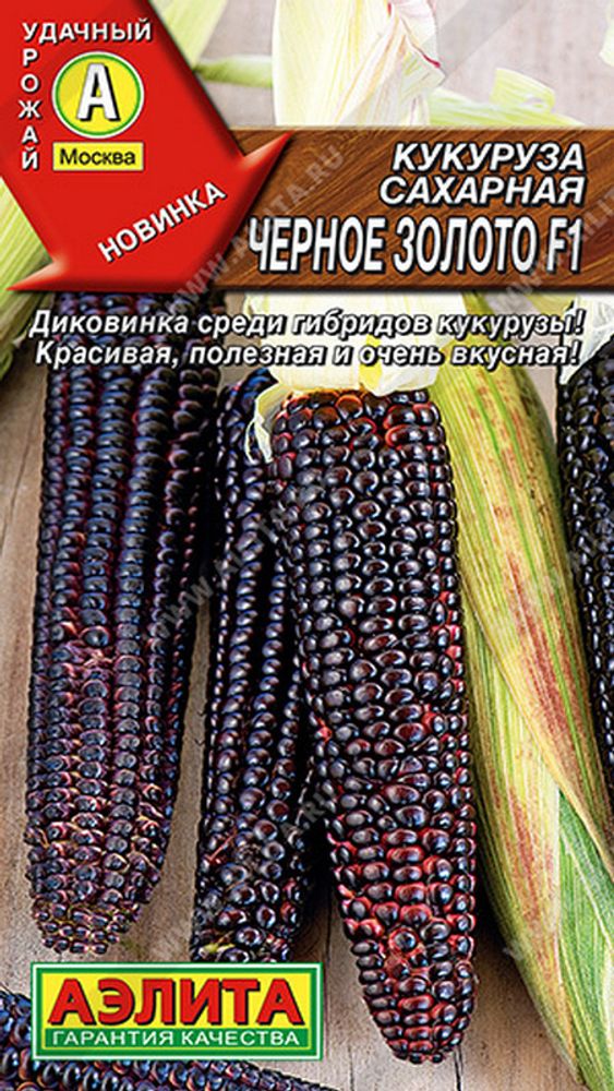 Кукуруза сахарная &quot;Черное золото F1&quot; 5шт, Россия.