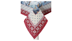 Скатерть 140х300см Mix&Match Home Новогодний гость синяя