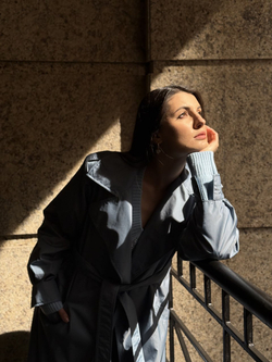 Тренч "Дымчатый лазурит"