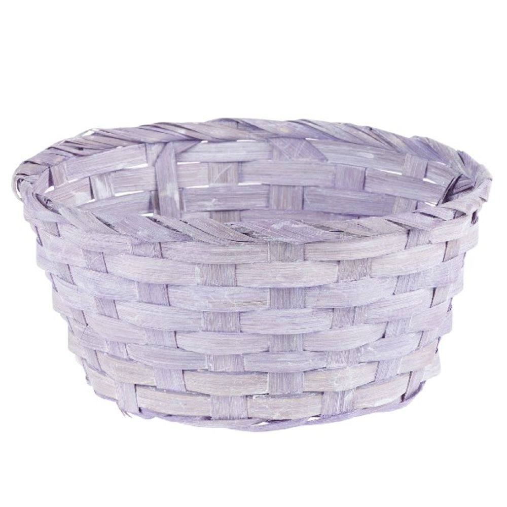 Кашпо плетеное (бамбук) D19xH9см (Сиреневый)