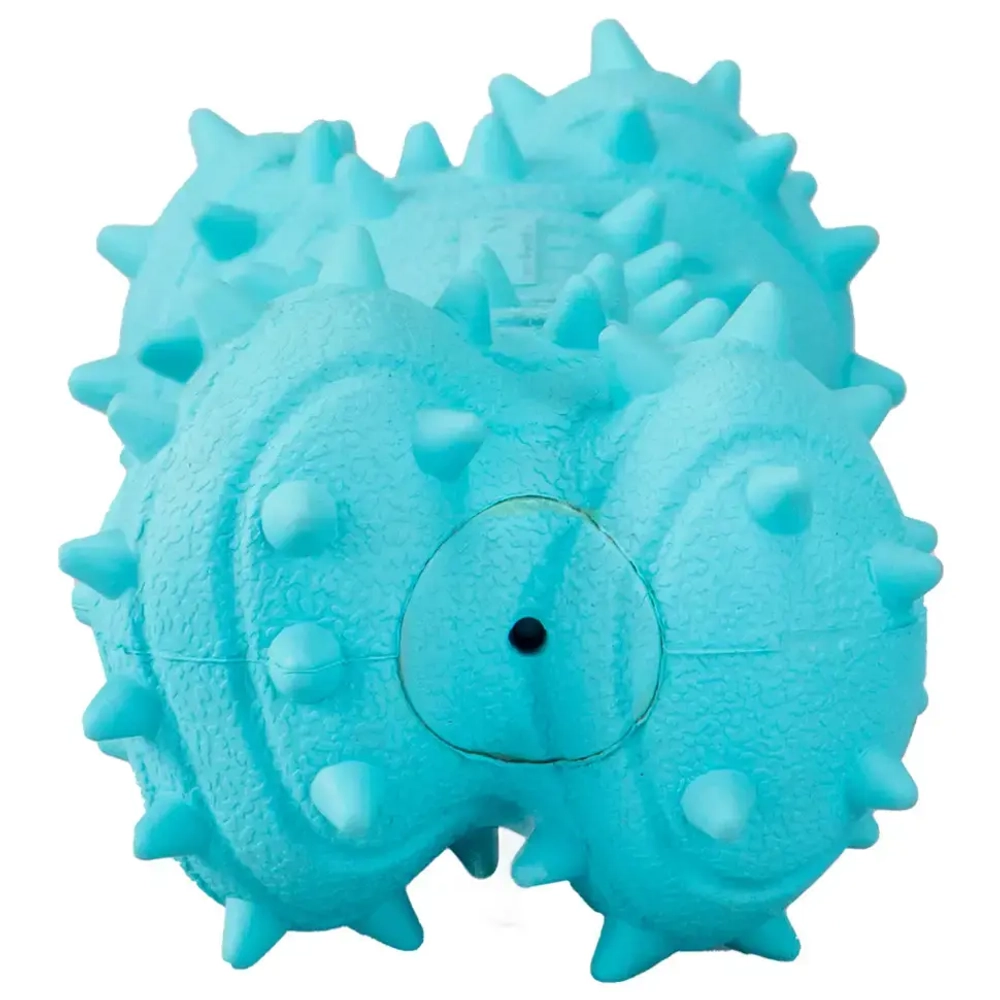 Playology dual layer bone двухслойная жевательная косточка для собак с ароматом арахиса, большая, голубой