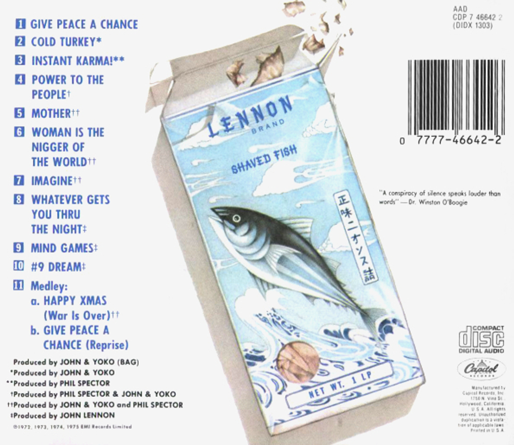 John Lennon & The Plastic Ono Band / Shaved Fish (CD)