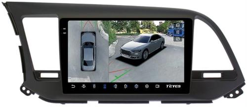 Магнитола для Hyundai Elantra 6 2016-2018 (штатная КЗВ, рамка тип 2) - Teyes CC3-2K-360 монитор 9.5" 2K QLED на Android 10, Быстрая, CarPlay, 4G SIM-слот, 4 камеры в комплекте
