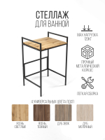 Стеллаж в ванную для стиральной машинки AQUA
