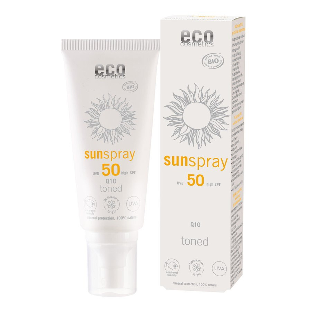 Тонирующий солнцезащитный спрей Eco Cosmetics SPF 50 Q10, 100 мл