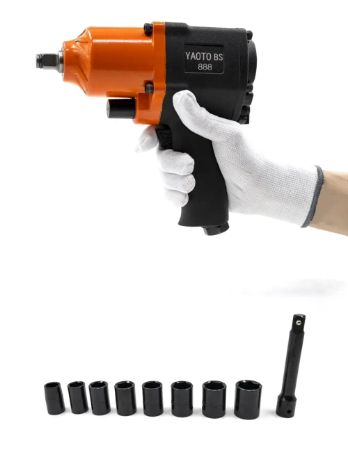 Гайковерт пневматический 1/2" 1260 Н·м YAOTO BS 888 в кейсе