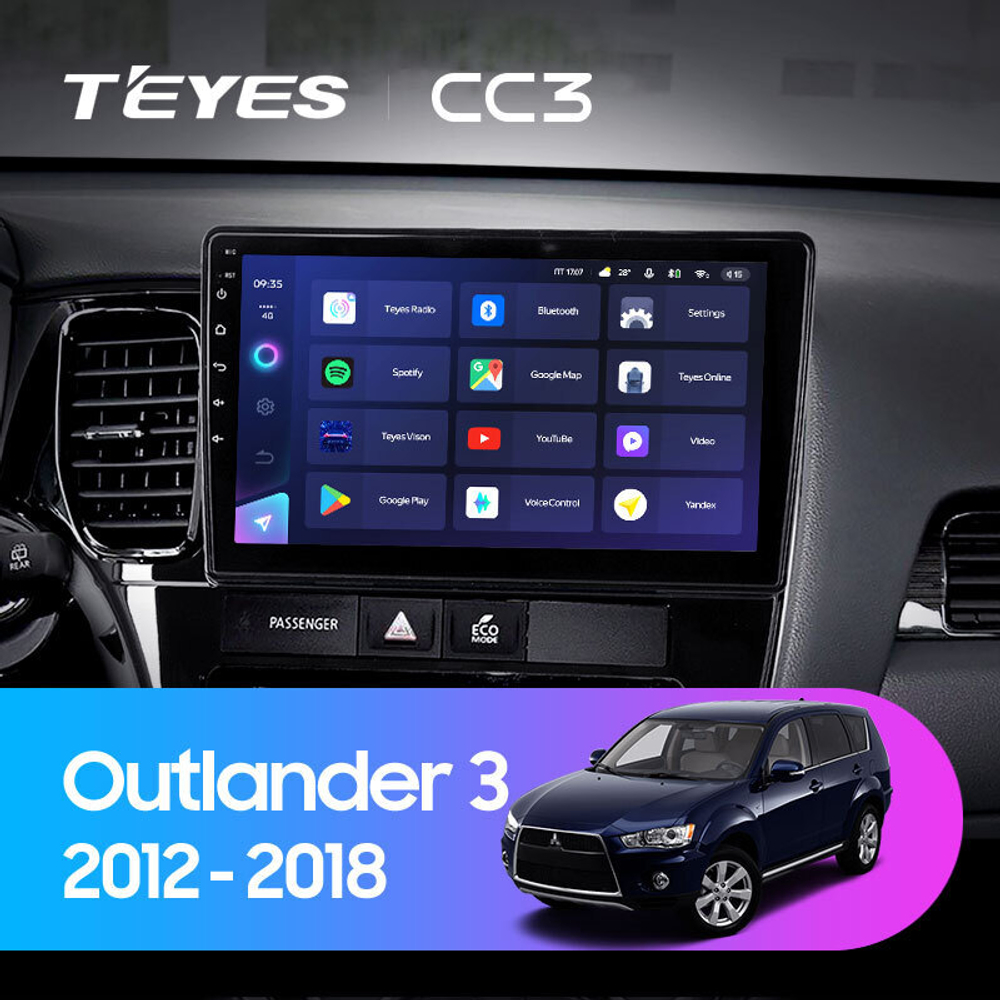Teyes CC3 10.2" для Mitsubishi Outlander 2012-2018