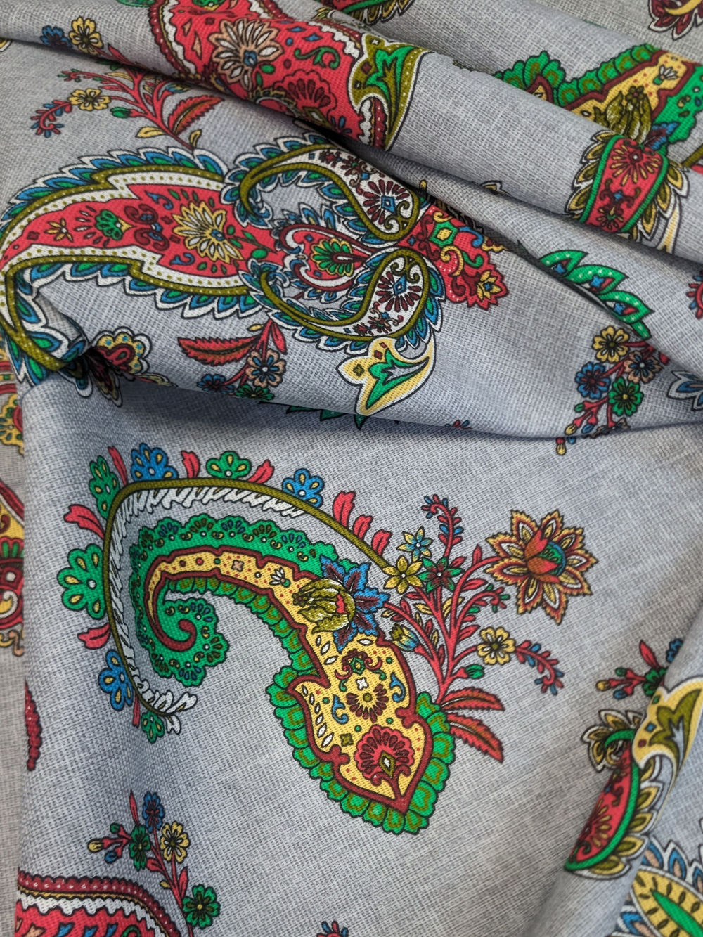 150х170 см. Ткань рогожка, "Пейсли", 100% хлопок, Плотность: 160, Ширина: 150 см